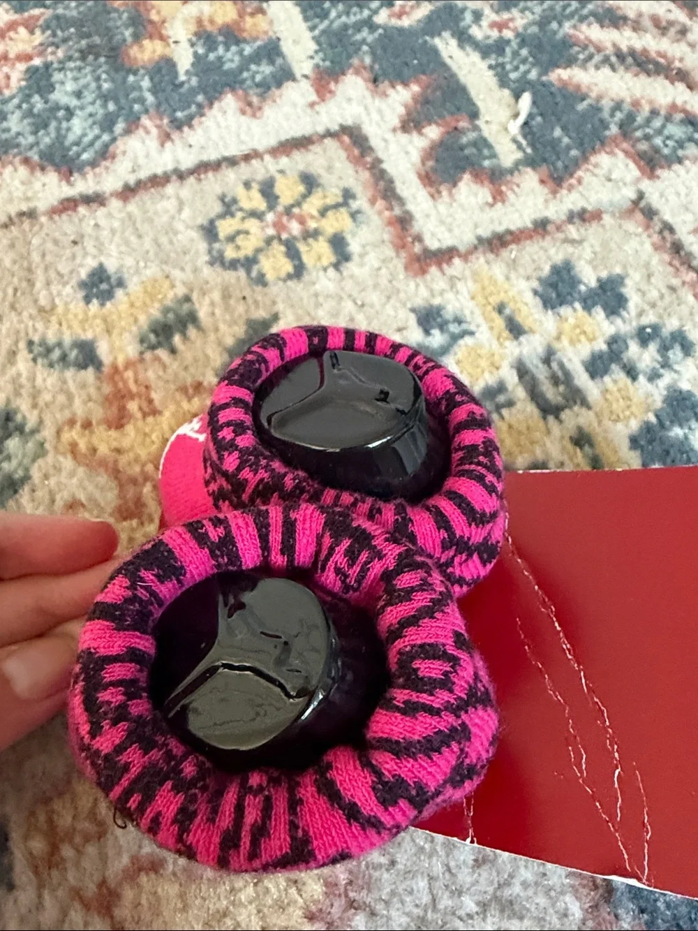 Brand New Jordan Hot Pink and Black Infant Booties